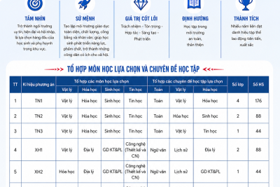 Tư vấn chọn tổ hợp môn lớp 10 năm học 2026- 2027