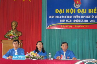 Đại hội Đại biểu Đoàn Trường THPT Nguyễn Bỉnh Khiêm khóa XXXIII-Nhiệm kỳ 2018-2019