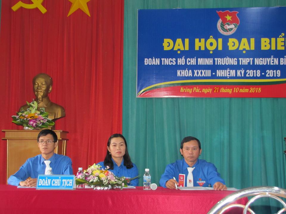 Đại hội Đại biểu Đoàn Trường THPT Nguyễn Bỉnh Khiêm khóa XXXIII-Nhiệm kỳ 2018-2019